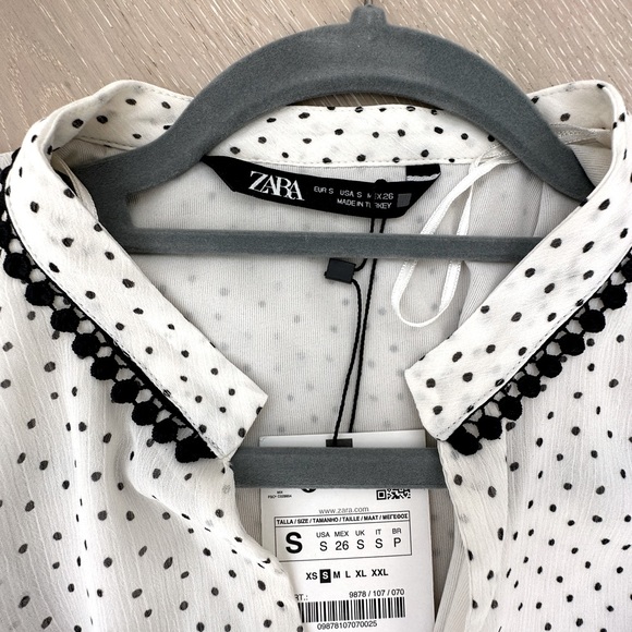 ZARA Dotted Mini Dress - Picture 9 of 10